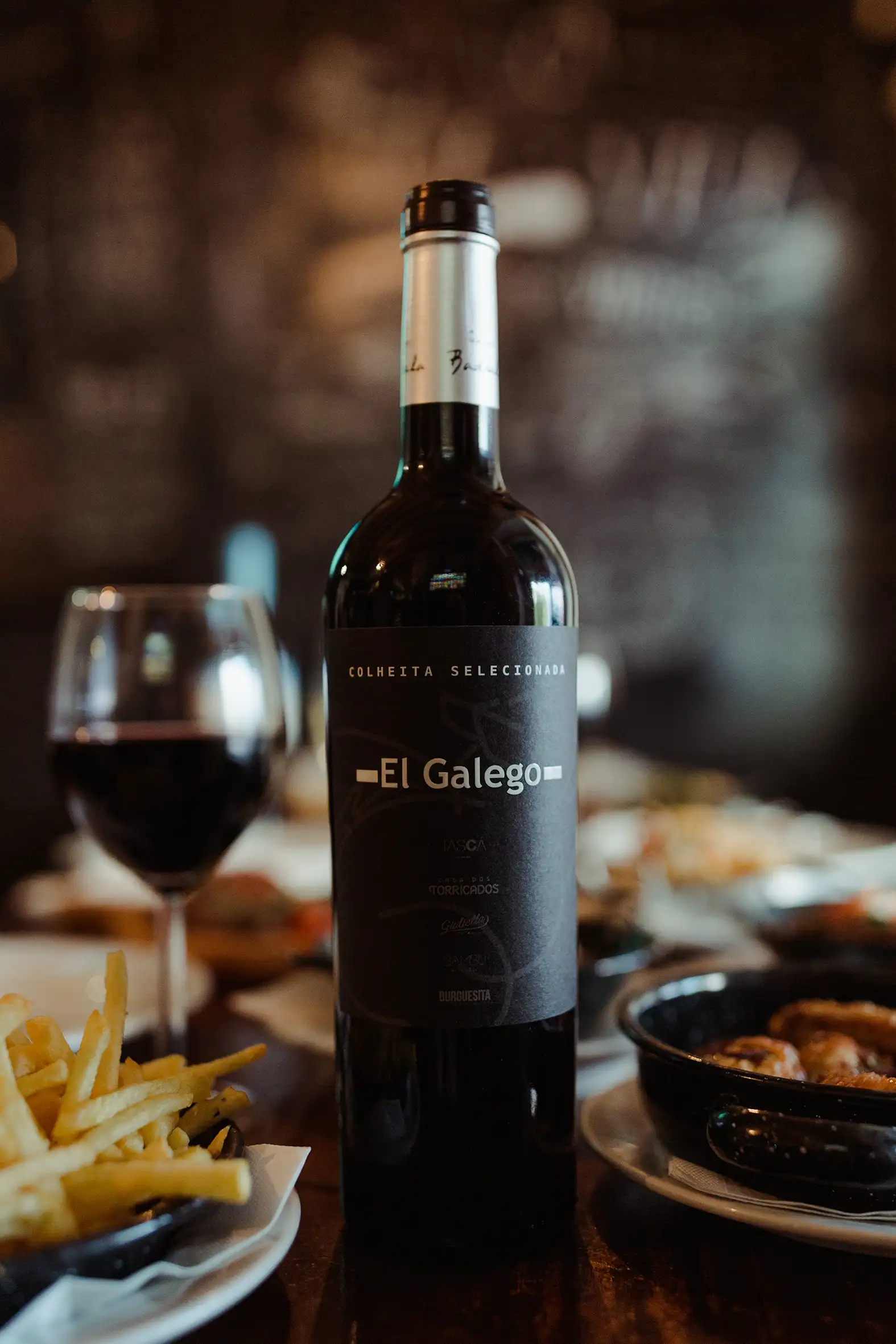 Garrafas de vinho selecionadas